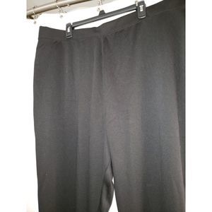 Woman Within Womens Dress Pants Plus Size 30W Black Knit NWOT Curvy Career Work